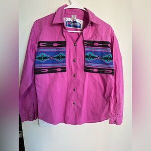 I Love Cowboys OutWest Womens Western Shirt Southwest Aztec